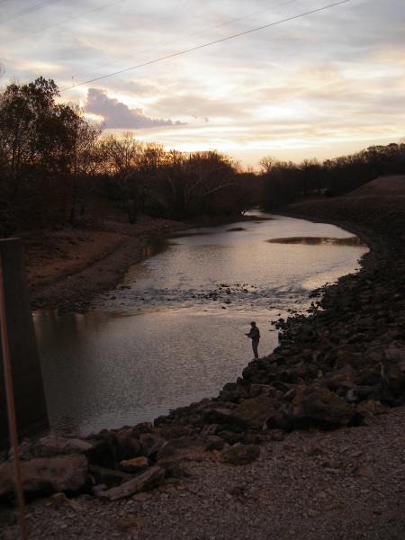 Friend Karl fishing a local tailwater