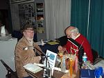 Dr. Robert Fulton and Brock Brockmeyer exhibiting fly tying skills at the Charlotte,NC fly fishing exhibition Jan. 2009