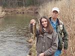 Bill with grand daughter Kaitlyn and her first fly fishing trout.