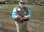 006  Fishing Buddie Dave Burkhart with a Helton Creek, NC Rainbow.