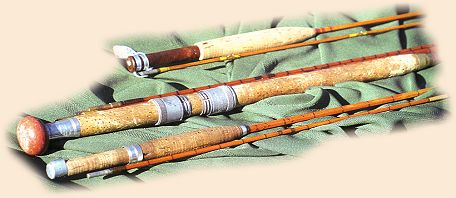 Antique Bamboo 3 Piece Fly Fishing Rod & Reel