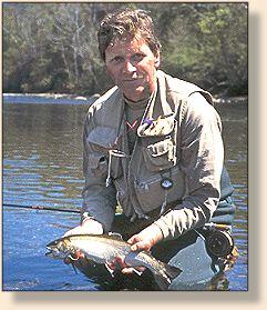 Author on Norfolk Tailwater with brookie