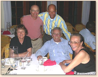 LF and JC on right,
Mary Ann and Uncle Don with General Manager Brendan Foulkes