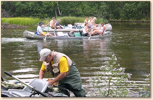 Au Sable canoers, Craig Thorp foreground