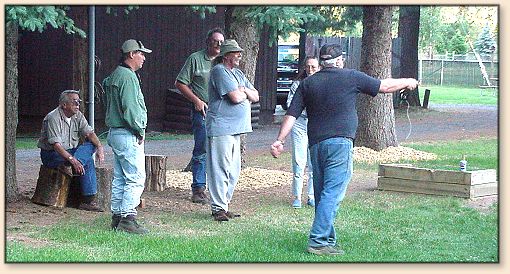 Pete with rod, JC on left,
Al Roberts, GG, Jim Lynch and LF