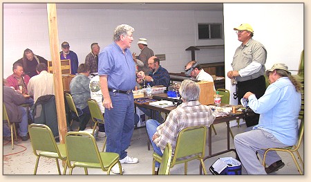 Some of our group tying