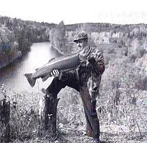 Kispiox River steelhead, taken from the run in the background