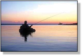 Float Tube and Mothership at Sunset