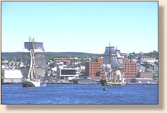 Tall ships in the St. John's harbor