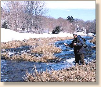 Jan Gall on the Waterford River, early Spring