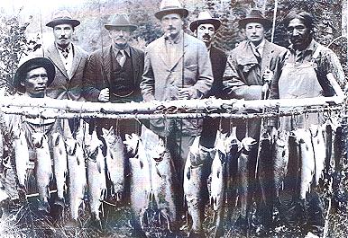 Prince Albert and entourage
on Nipigon River, 1918
