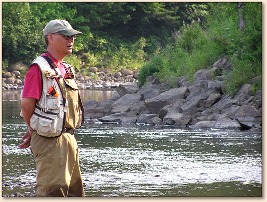 Chris Watching for Salmon
