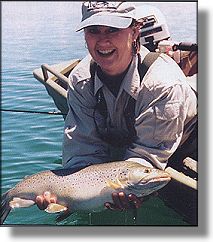 Kathy Ruddick with a top-scoring brown