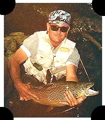 Ralph Mueller,Bennett Spring, Missouri,on size 16 nymph and sewing machine thread as tippet.  Fish was estimated at 12 pounds and released