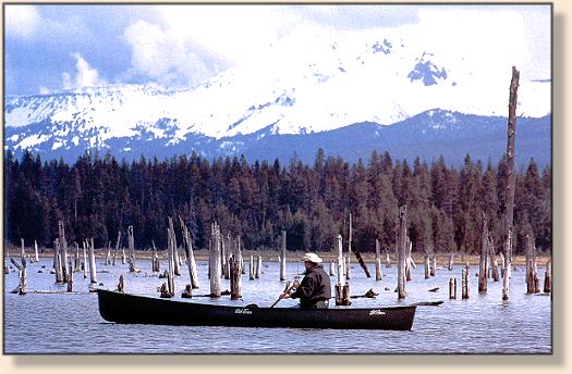 Canoes can be used on Crane Prairie, but watch for wind!