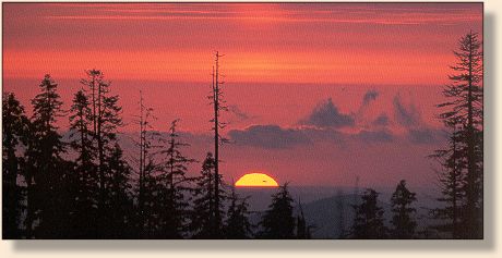 Sunset over the Pacific just to the north of the Hoh