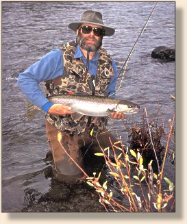 Author Zeke Meyer with Steelhead