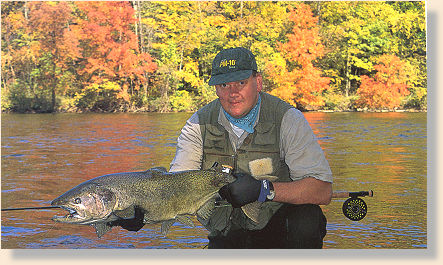 Author with wild chinook