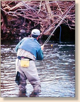 Winter anglers on a drift