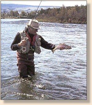 Author and Spring Creek Rainbow