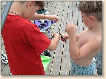 Brothers helping each other