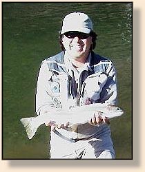 Steve Vigil  with a nice fish from the Trinity river