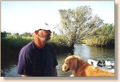 Friend Dave and my dog Robbie