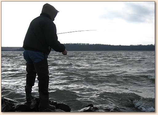 Tim casting into wind