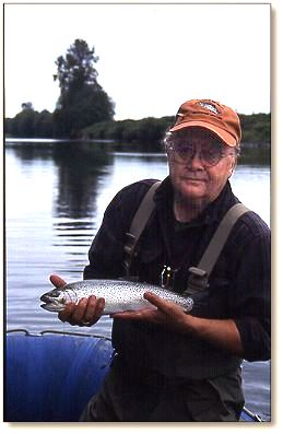 Author and cutthroat trout