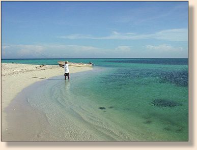 Casting toward the beach
