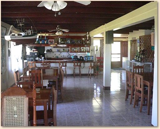 The dining room at Casa Rosa