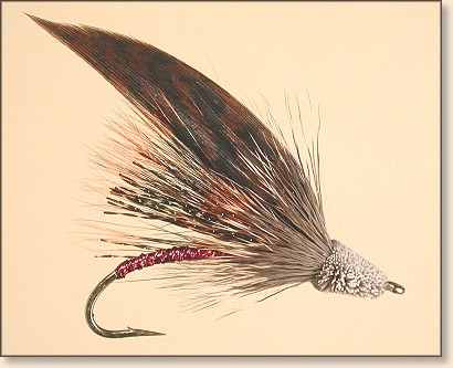 Muddler, maroon & orange