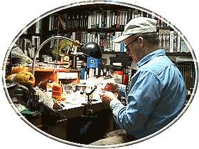 Bob at his tying bench