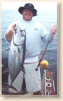 One of many nice Albacore landed by Guide Floyd Sparks on a 6/0 Mexican Flag Kinky fly