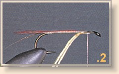 Floss tied in; step 6