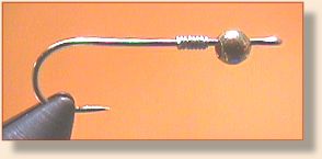 Bead with wire trimmed