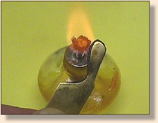 Folded Flat Section being burned