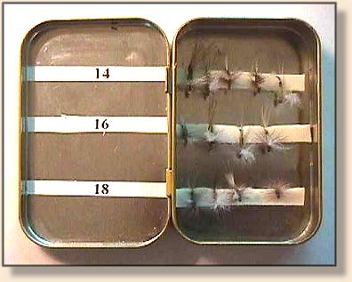 Foam strips hold flies