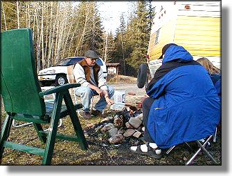 Jeff around the fire