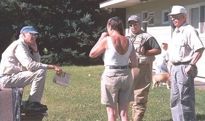 Jim, LadyFisher, Robert in waders, and Art