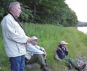 Ron, JC and LadyFisher watching for a hatch