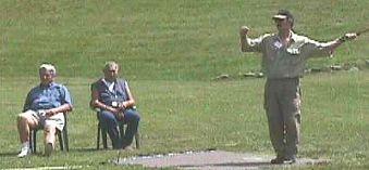 Judge Ron Kusse, and foot-fault Judge
Dave Ulmer observing 2nd Place Winner Joe Marincel from DRC.