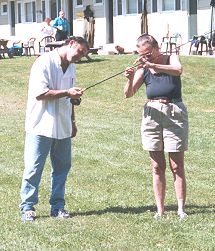 Italian Chef Fabio, LadyFisher with a Gatti rod
