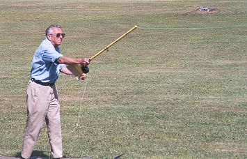 Castwell with his broom cast