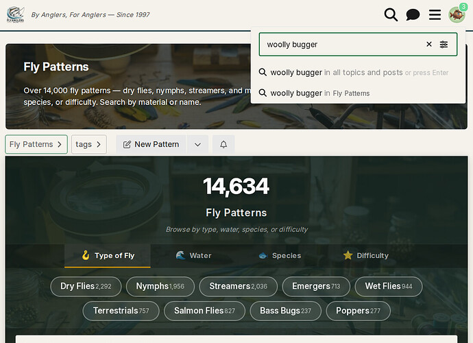 The search icon in the header