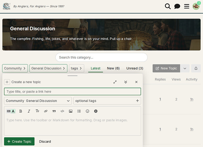 The New Topic button